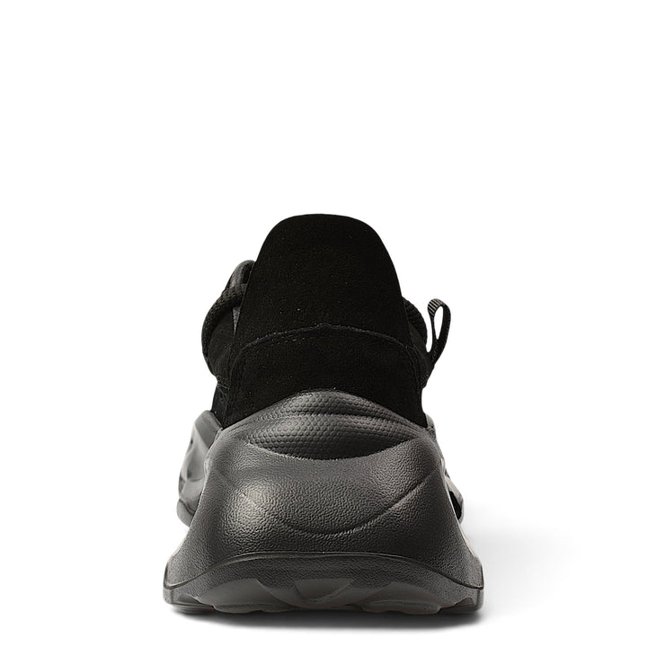 ada-shoes.ro Franco Gerardo 2586-N black sneakers featuring a suede and textile upper with a thick, flexible platform sole.