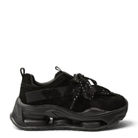 ada-shoes.ro Franco Gerardo black suede sneakers with a chunky flexible sole and lace-up closure for casual wear.