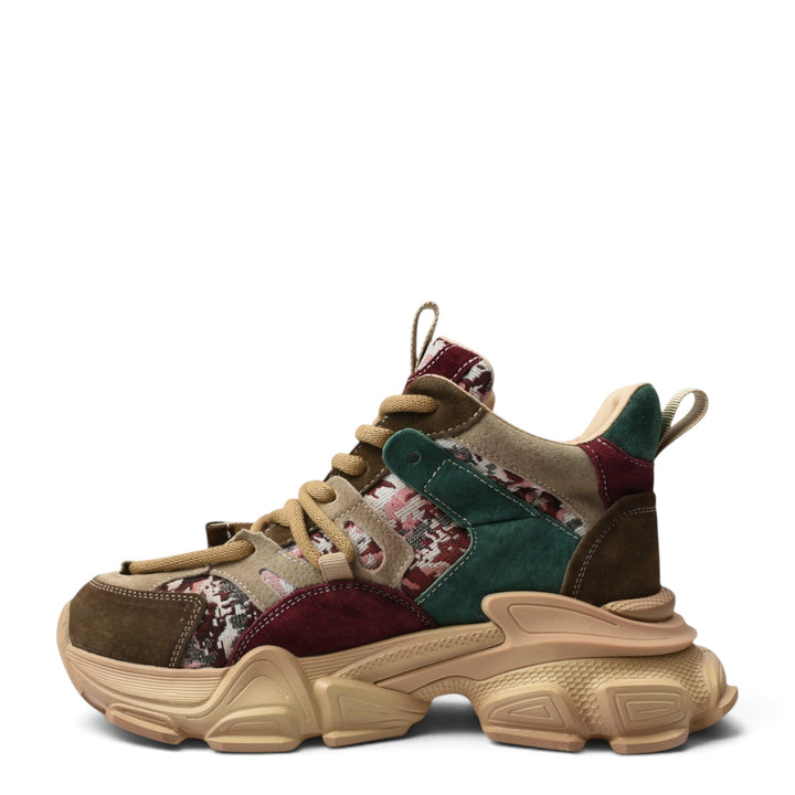 ada-shoes.ro Franco Gerardo Y5759-1G-B chunky sneakers featuring multi-colored suede and patterned fabric panels