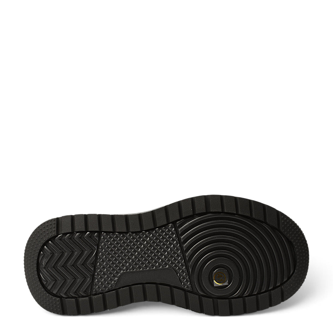 ada-shoes.ro Franco Gerardo black leather sneaker sole with a textured, flexible, and durable tread pattern.