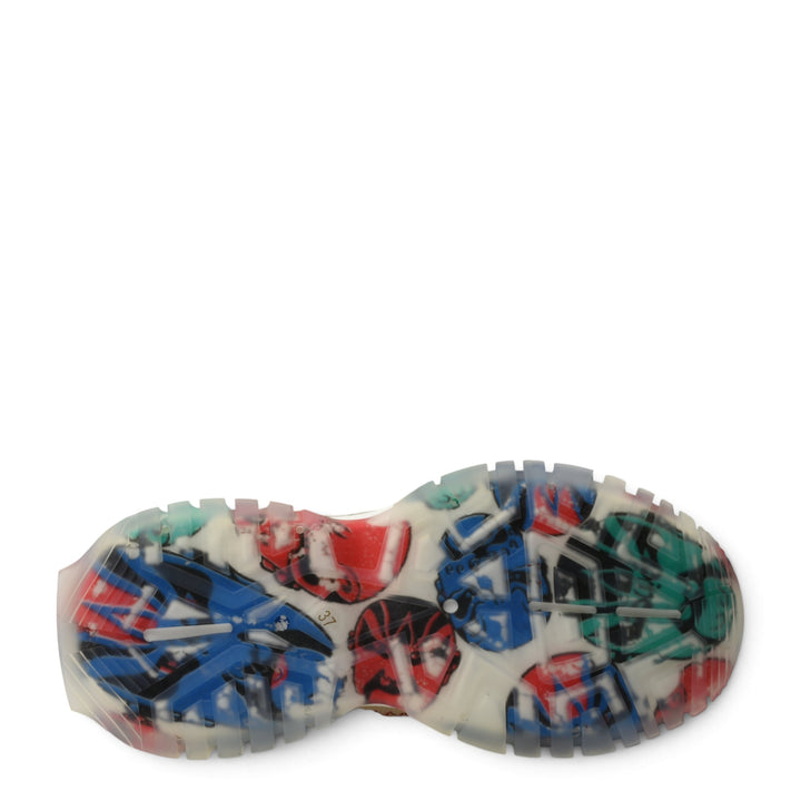 ada-shoes.ro Franco Gerardo sneakers featuring a unique multi-colored graffiti print flexible rubber sole