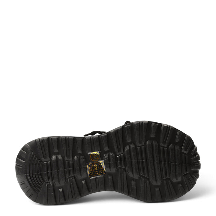 ada-shoes.ro Franco Gerardo black suede sneakers showing the durable, flexible treaded rubber sole