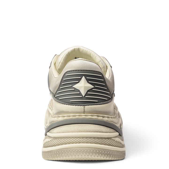 ada-shoes.ro Franco Gerardo white leather sneakers, back view showing the 5cm platform sole and star detail.