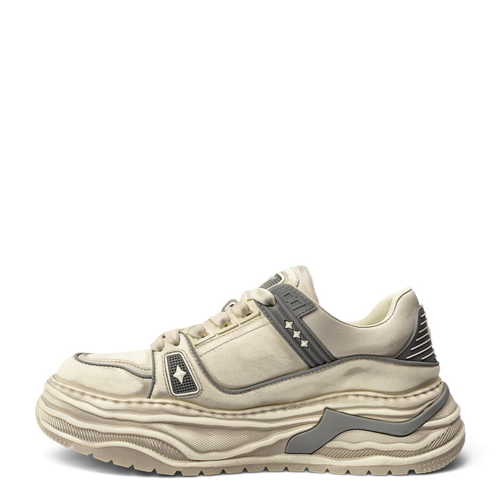 ada-shoes.ro Franco Gerardo white leather sneakers with a chunky platform sole and modern layered design.