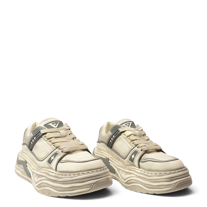 ada-shoes.ro Franco Gerardo white leather sneakers with a chunky platform sole and lace-up closure.