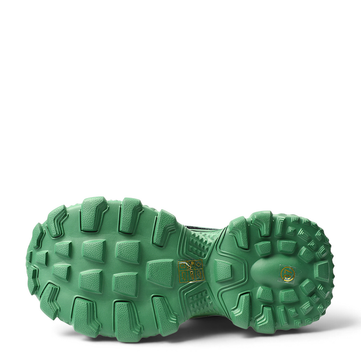 ada-shoes.ro green chunky rubber sneaker sole with deep tread pattern for traction and stability