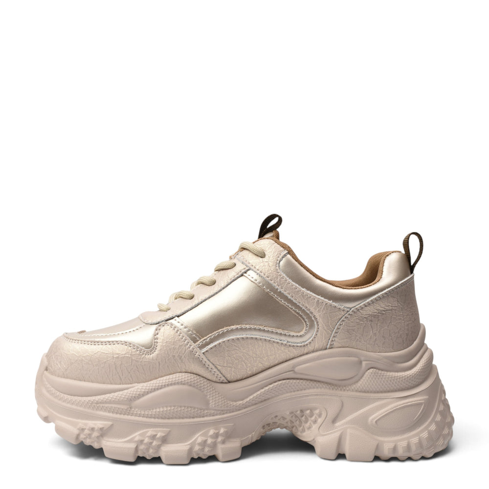 ada-shoes.ro grey leather sneakers with a chunky 4cm platform sole and lace-up closure for a modern casual look