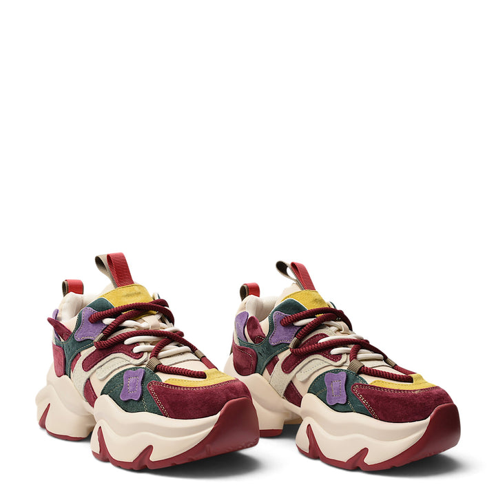 ada-shoes.ro Feeling 3703 sneakers in multi-colored suede with a chunky platform sole and lace-up closure.
