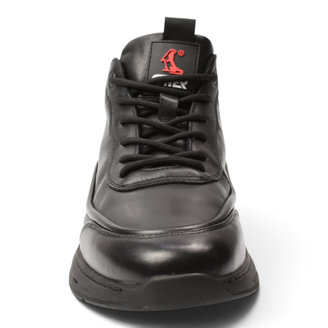 ada-shoes.ro Otter black leather sports boots with lace-up closure and flexible sole for men