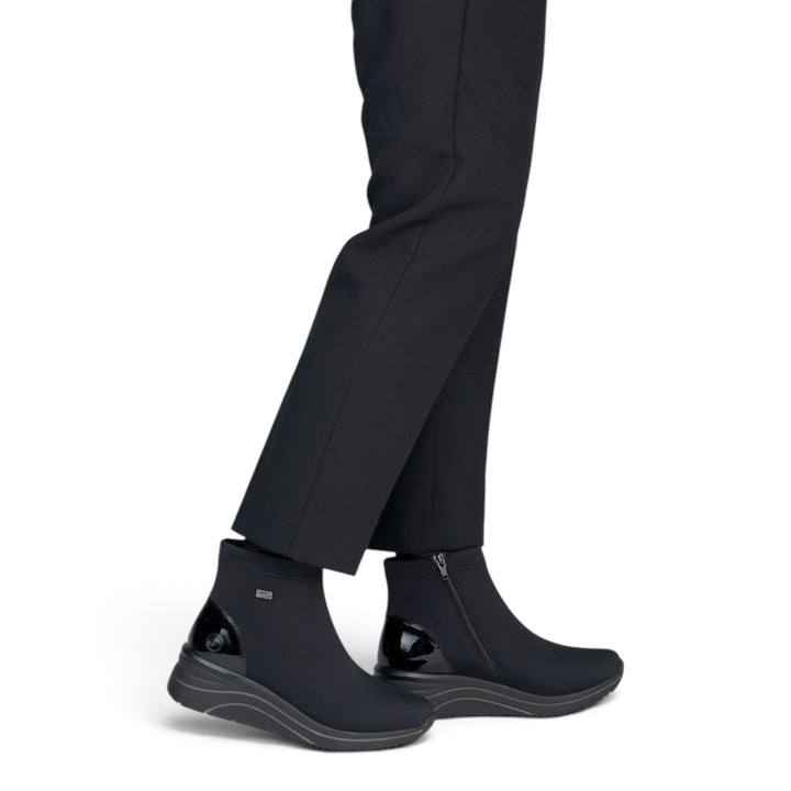 ada-shoes.ro Remonte TEX black casual ankle boots with waterproof textile upper and comfortable orthopedic sole