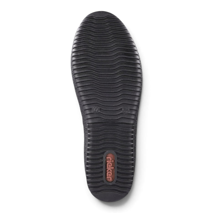 ada-shoes.ro Rieker black casual boot sole with flexible anatomical design and textured grip for stability