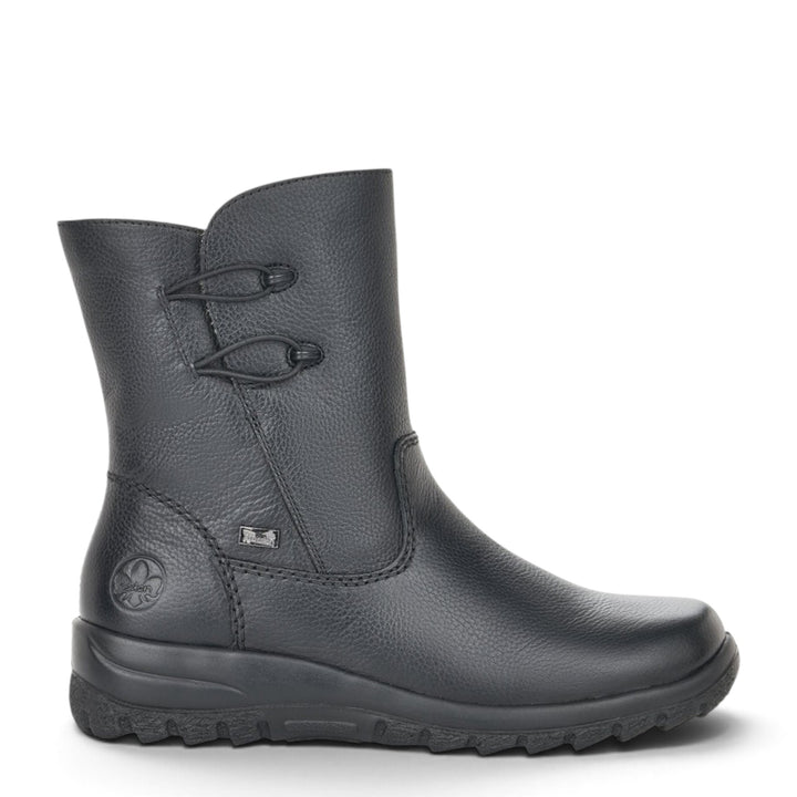ada-shoes.ro Rieker Antistress black leather TEX waterproof winter boots with side elastic and zipper closure