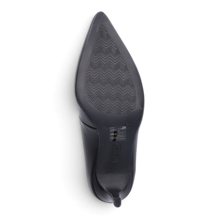 ada-shoes.ro Rieker black leather stiletto shoe sole with textured grip and 7cm heel