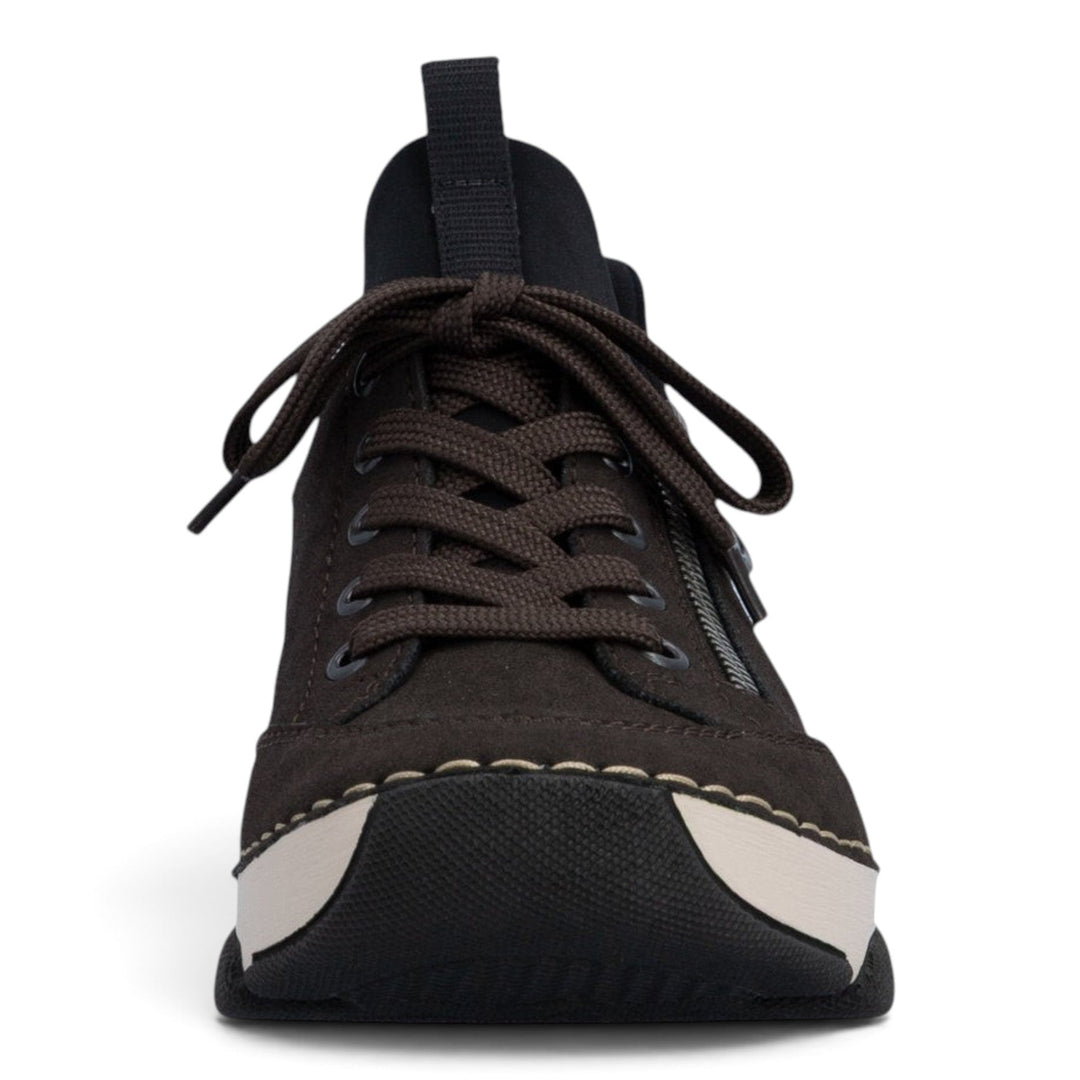 ada-shoes.ro RIEKER brown casual lace-up shoes with Antistress technology and flexible stitched sole