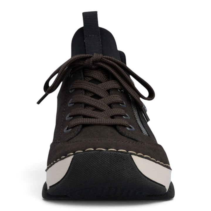 ada-shoes.ro RIEKER brown casual lace-up shoes with Antistress technology and flexible stitched sole