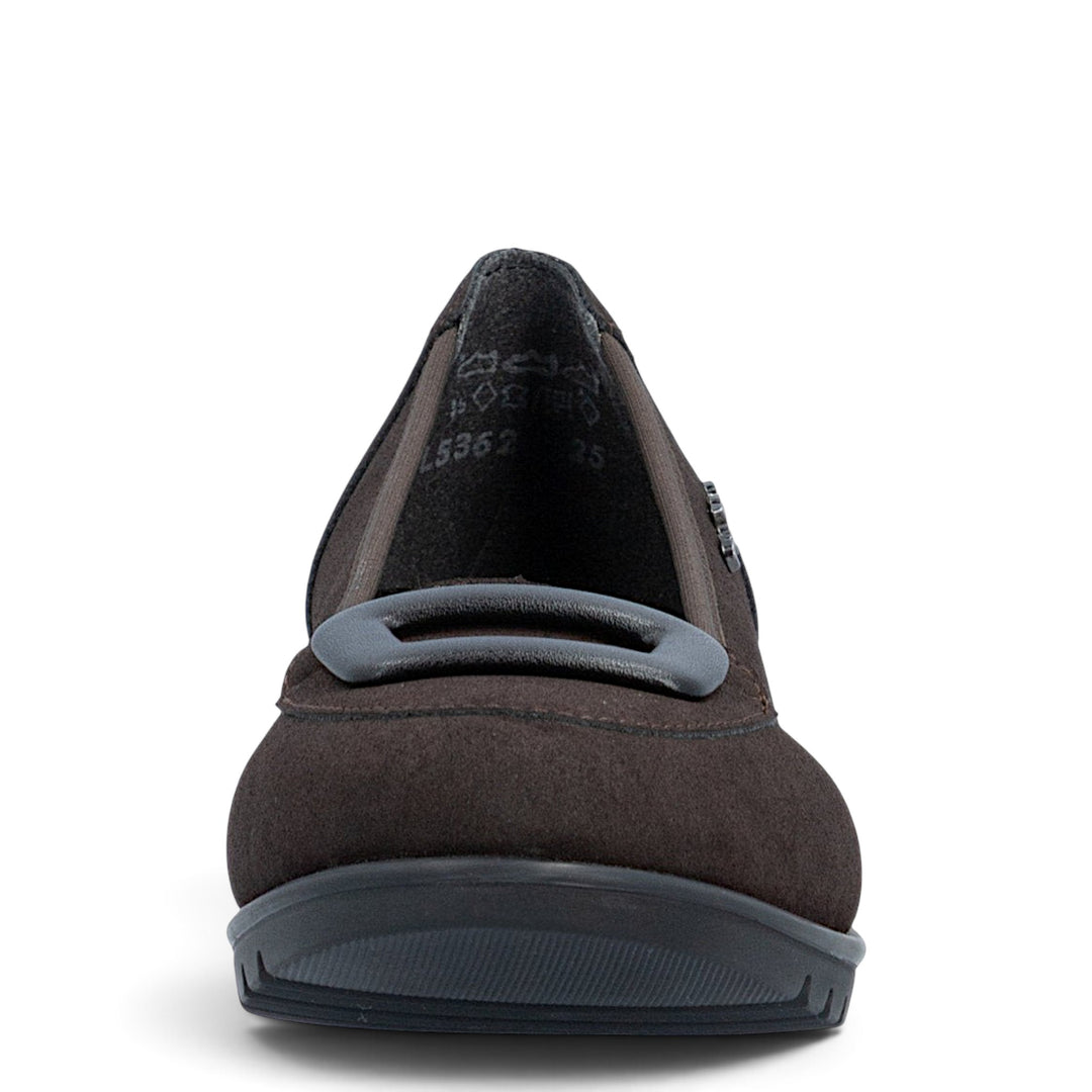ada-shoes.ro Rieker brown suede casual shoes with a flexible sole and decorative front detail