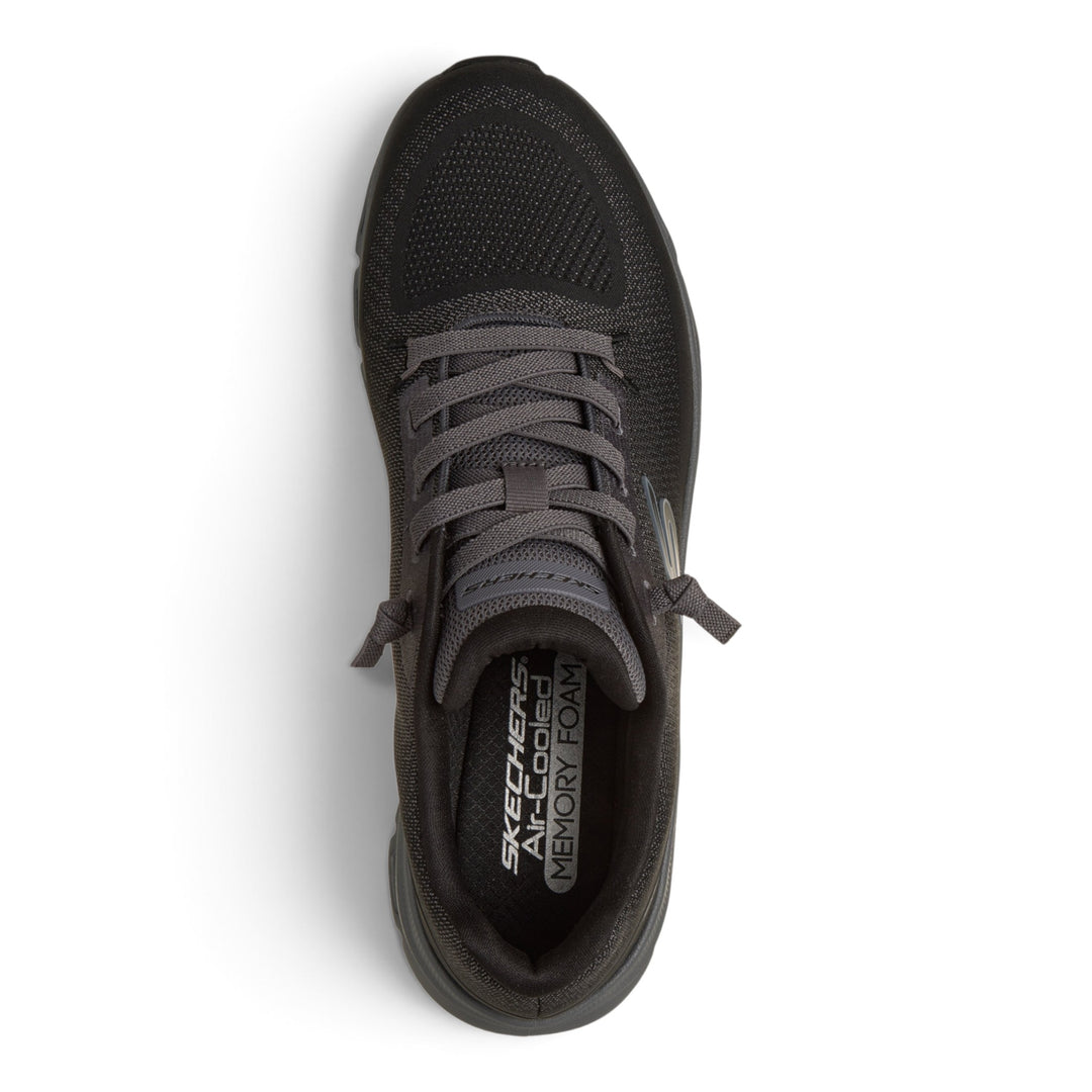 ada-shoes.ro Skechers Glide-Step Pro Waver black jacquard mesh sneakers with Air-Cooled Memory Foam insoles.