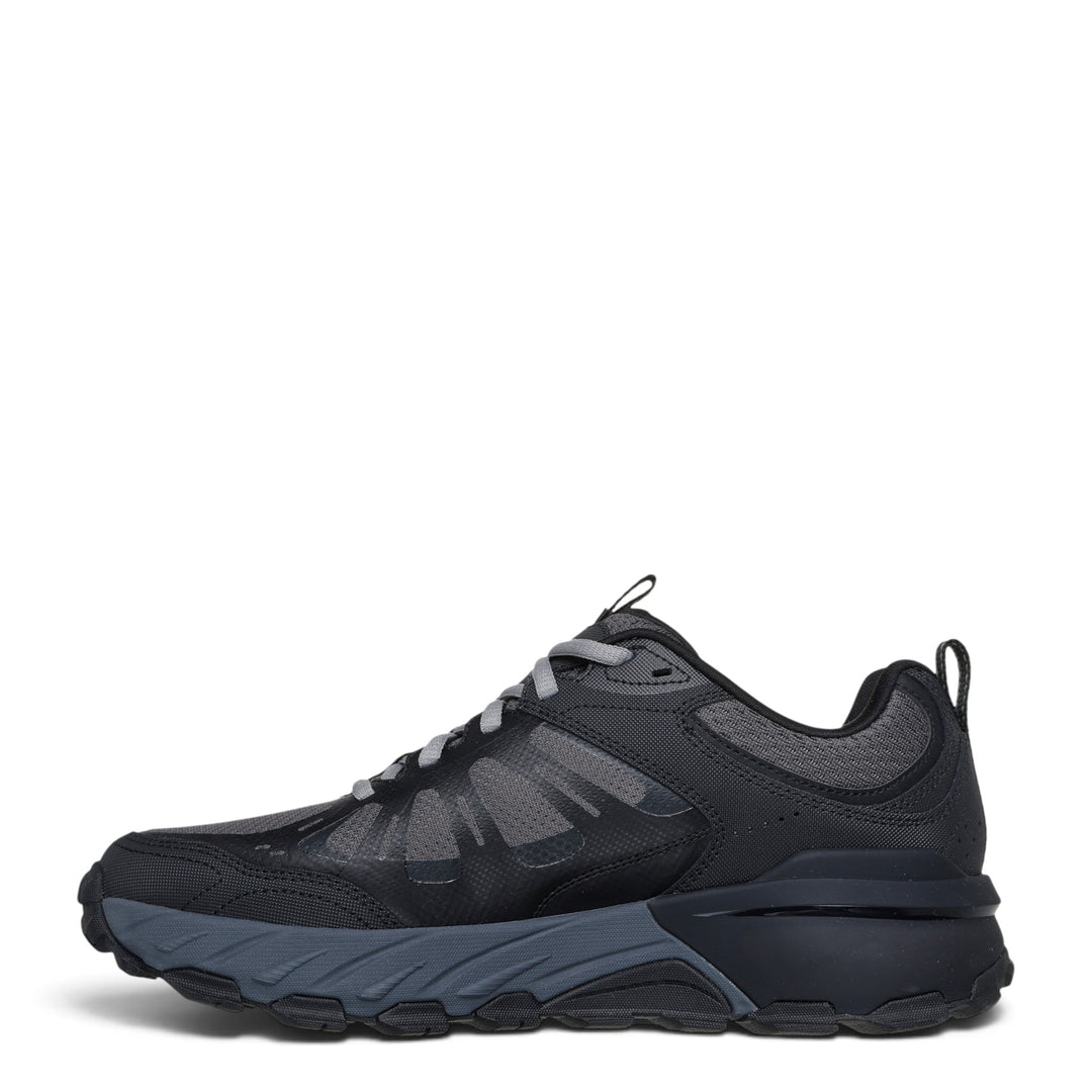 ada-shoes.ro SKECHERS Max Protect Sherwood Ridge black outdoor sneakers with Goodyear performance sole and mesh upper