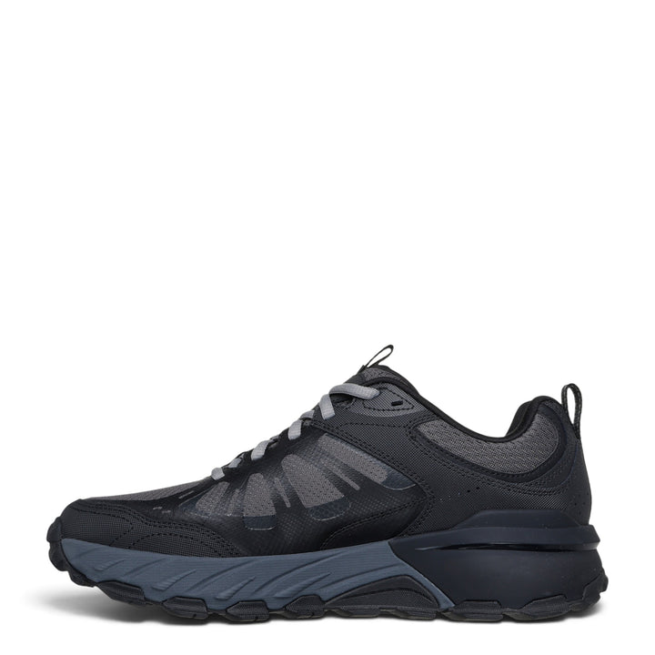 ada-shoes.ro SKECHERS Max Protect Sherwood Ridge black outdoor sneakers with Goodyear performance sole and mesh upper