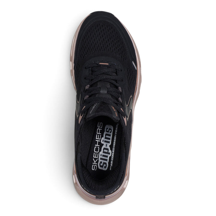 ada-shoes.ro Skechers Glide-Step Altus-Starlight Shine black slip-in trainers with memory foam and cushioned sole