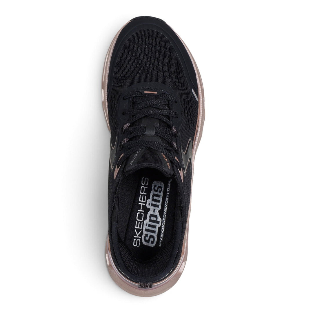 ada-shoes.ro Skechers Glide-Step Altus-Starlight Shine black slip-in trainers with memory foam and cushioned sole