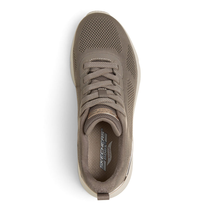 ada-shoes.ro Skechers Bobs Arch Fit Elev8 sneakers in grey-beige knit fabric with supportive arch fit insoles