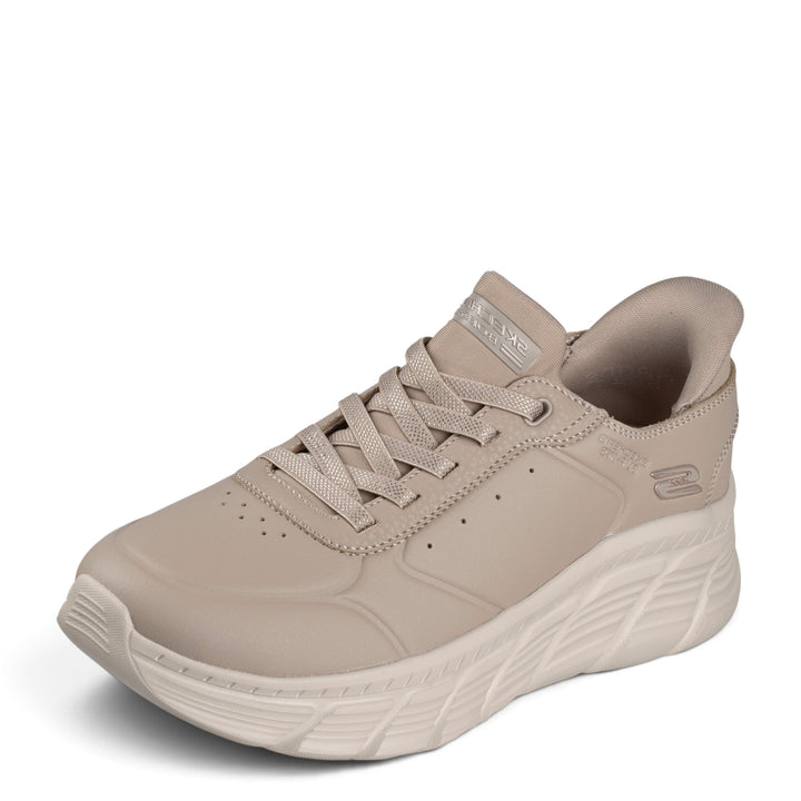 ada-shoes.ro SKECHERS Bobs B Flex Hi beige sneakers with Slip-Ins technology, Memory Foam, and thick flexible sole.