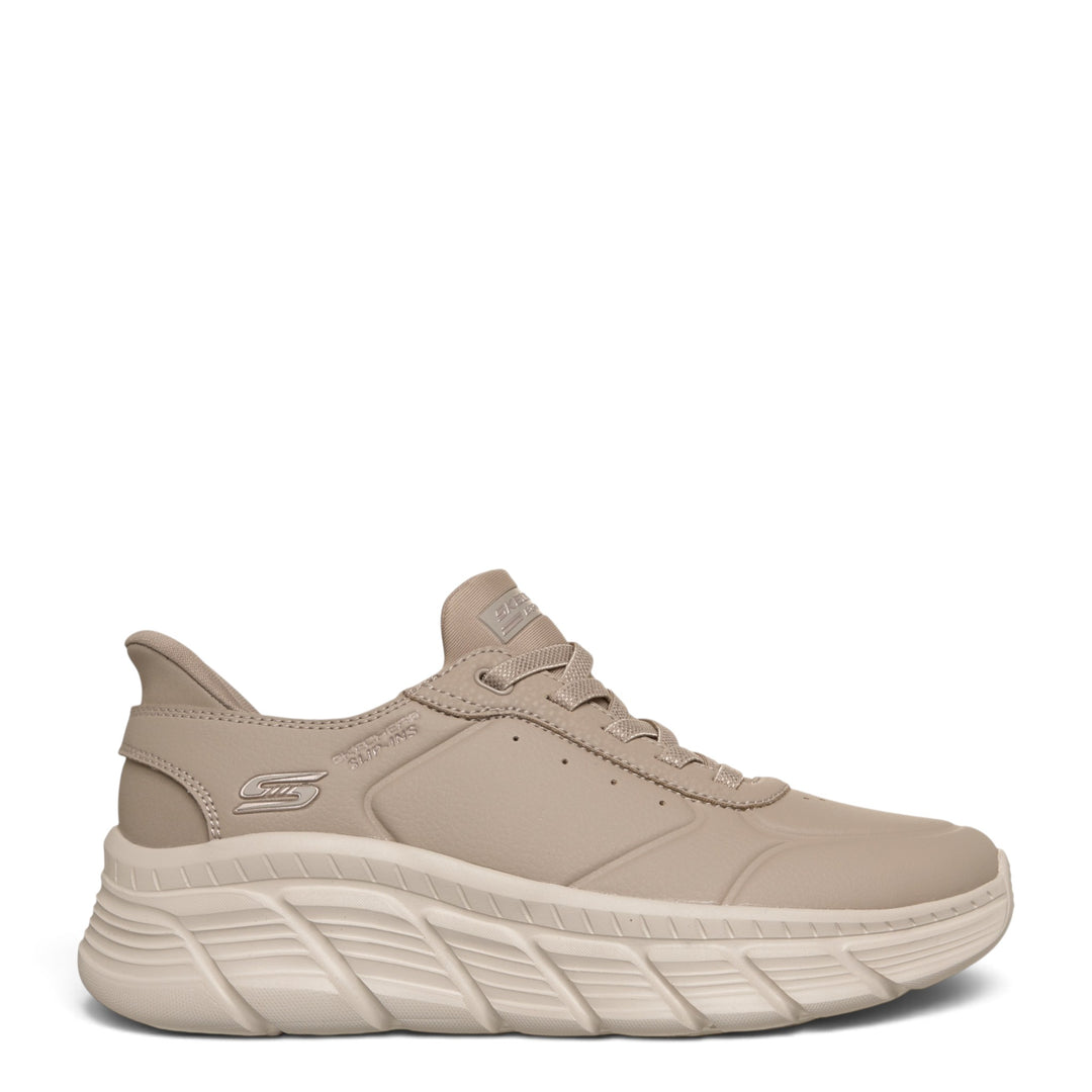 ada-shoes.ro SKECHERS Bobs B Flex Hi beige slip-in sneakers with memory foam and thick cushioned sole