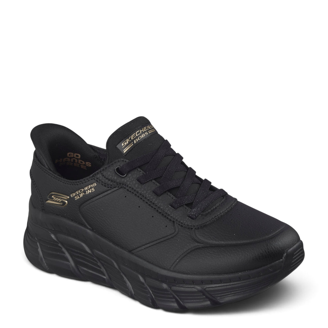 ada-shoes.ro SKECHERS Bobs B Flex Hi black sneakers with Slip-Ins technology, memory foam, and thick flexible sole.