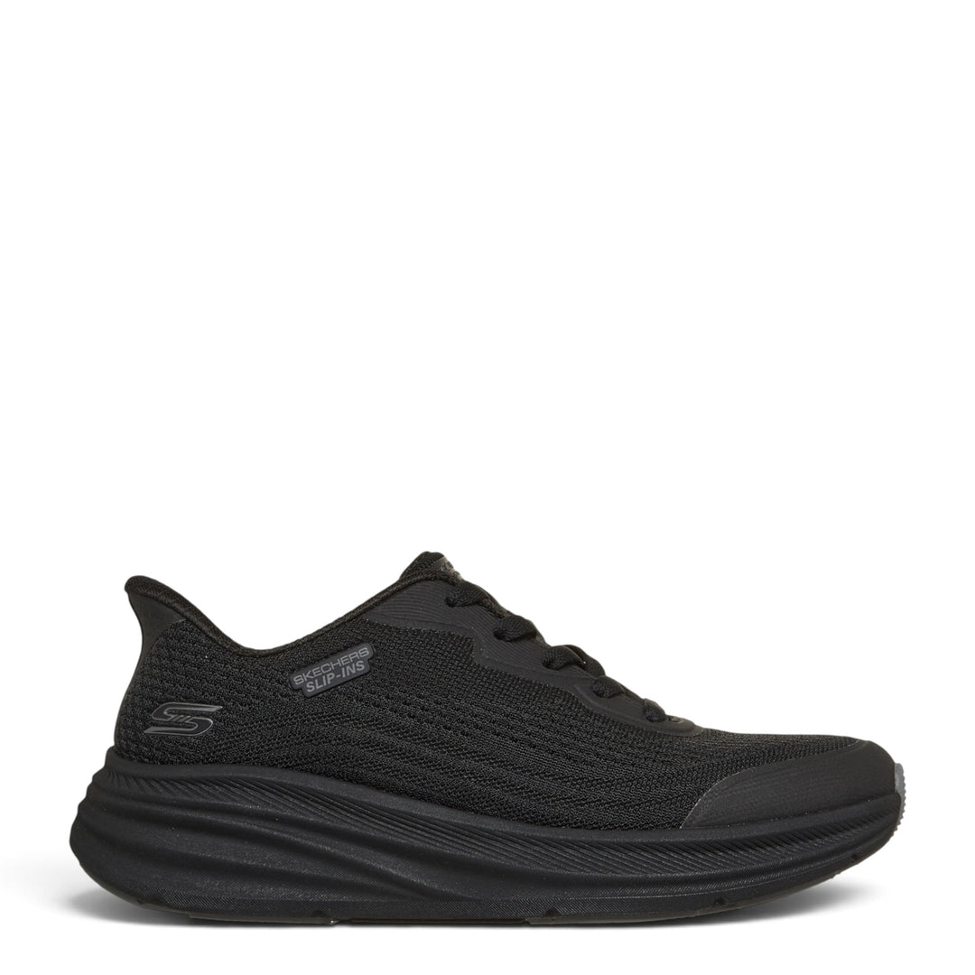 ada-shoes.ro Skechers Bobs Skillz Airy Str all black slip-in sneakers with cushioned memory foam sole