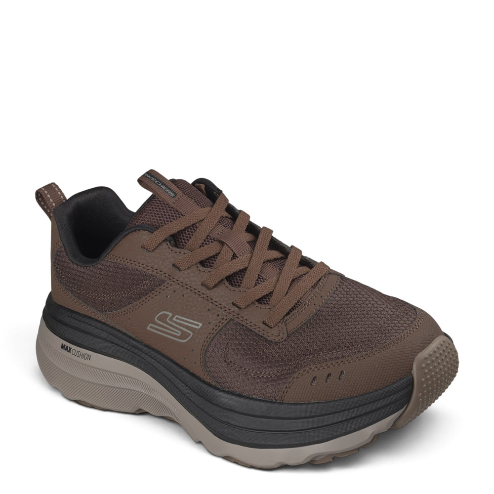 ada-shoes.ro SKECHERS Relaxed Fit Max Cushioning Zirrus brown mesh sneakers with thick cushioned sole and lace-up closure
