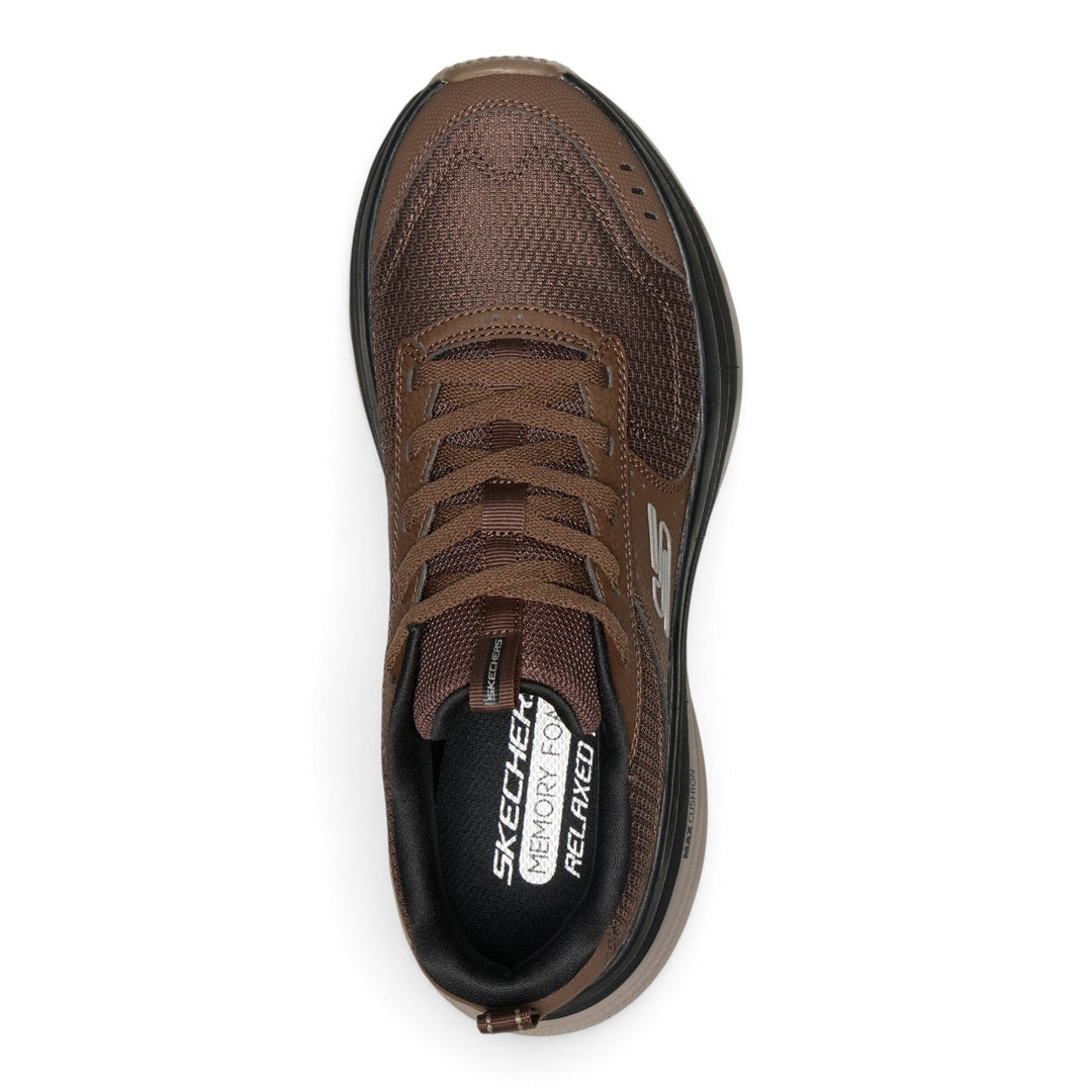 ada-shoes.ro SKECHERS Relaxed Fit Max Cushioning Zirrus brown mesh walking shoes with memory foam insole, top view