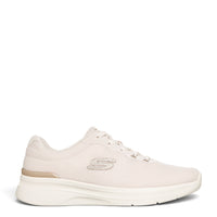 ada-shoes.ro Skechers Dynamight-Radiant Hour cream textile trainers with memory foam sole and side logo detail