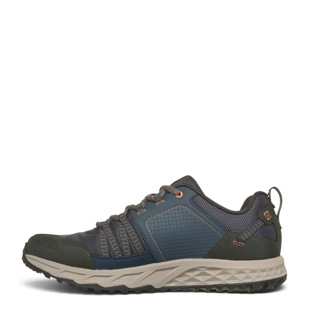 ada-shoes.ro Skechers Escape Plan navy and grey trail running shoes with orange accents and rugged all-terrain sole