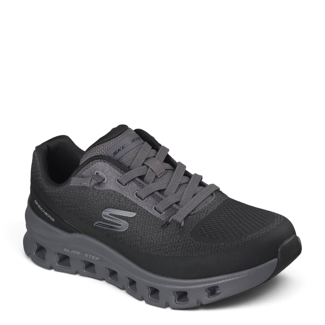 ada-shoes.ro Skechers Glide-Step Pro Waver black jacquard mesh sneakers with cushioned sole and elastic laces