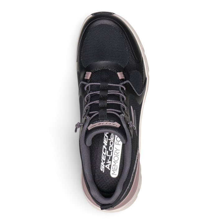 ada-shoes.ro Skechers Glide-Step Pro black sneakers with breathable mesh, memory foam insoles, and cushioned soles.