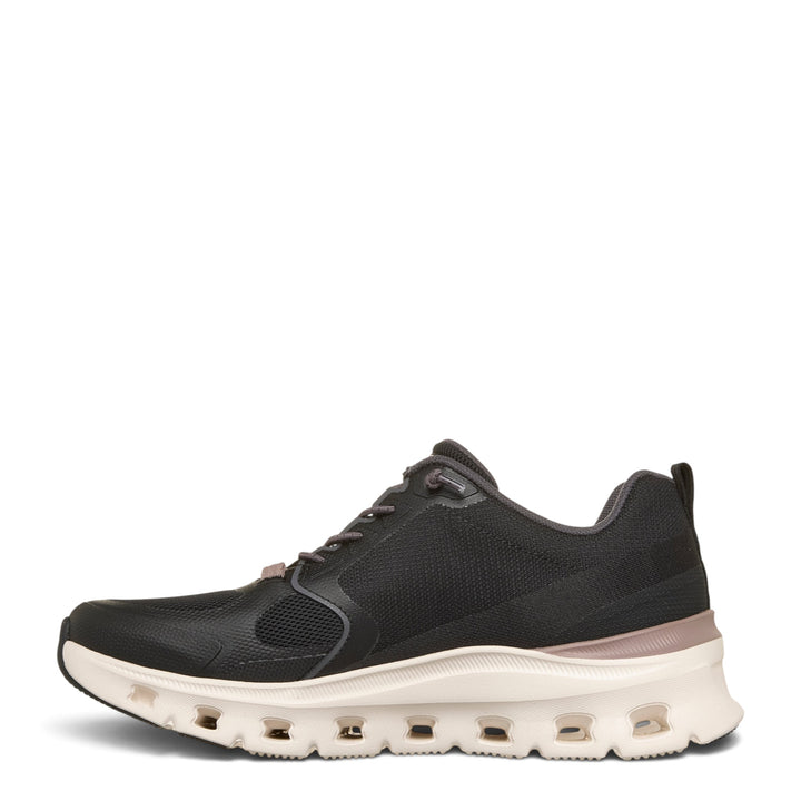 ada-shoes.ro Skechers Glide-Step Pro black athletic sneakers with breathable mesh and cushioned geometric sole