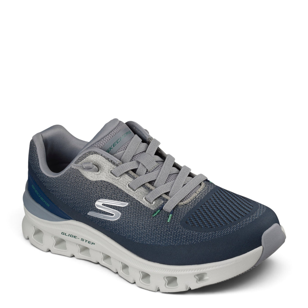 ada-shoes.ro Skechers Glide-Step Pro Waver men's navy blue mesh sneakers with memory foam and flexible sole