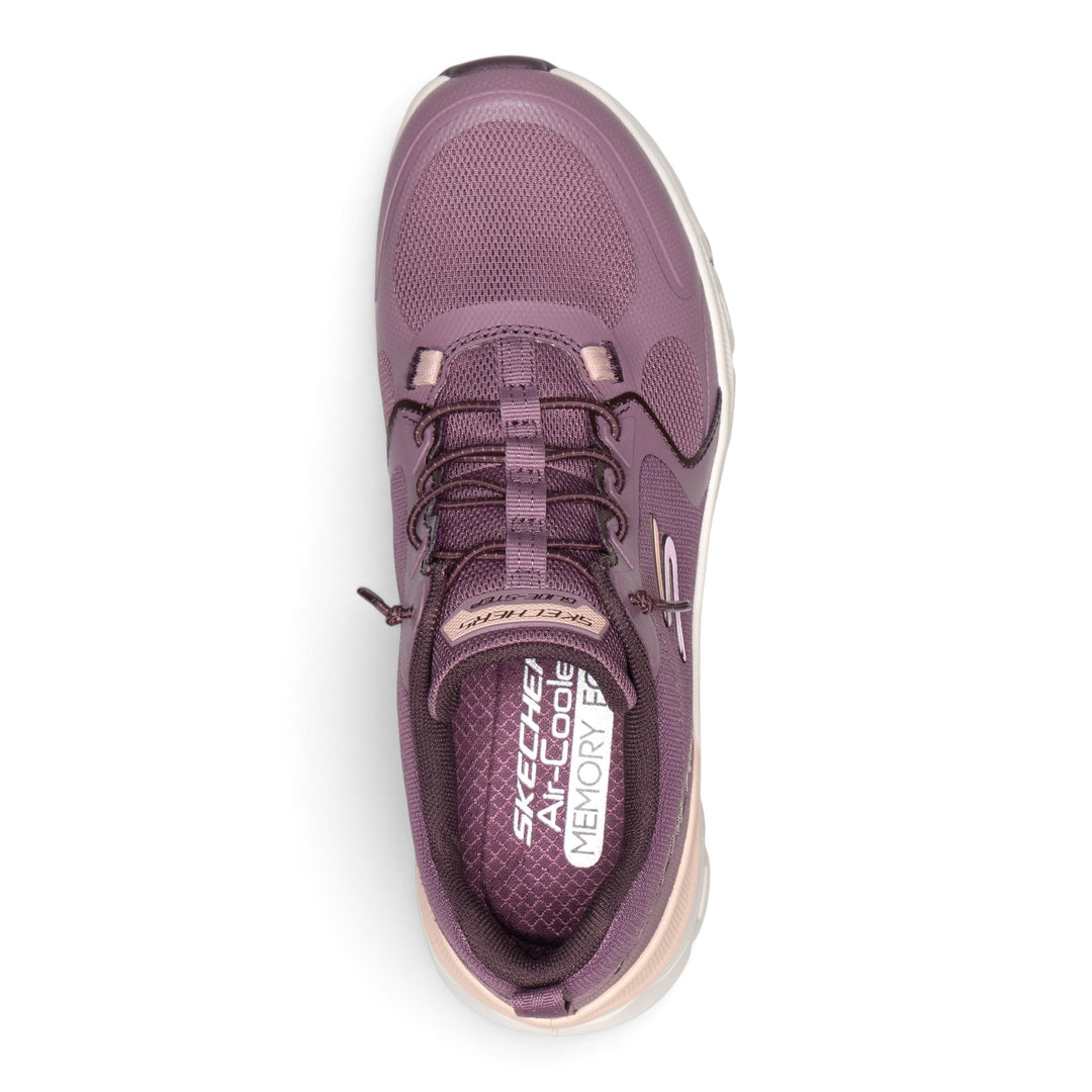 ada-shoes.ro Skechers Glide-Step Pro purple mesh sneakers with Air-Cooled Memory Foam insoles and lace-up closure