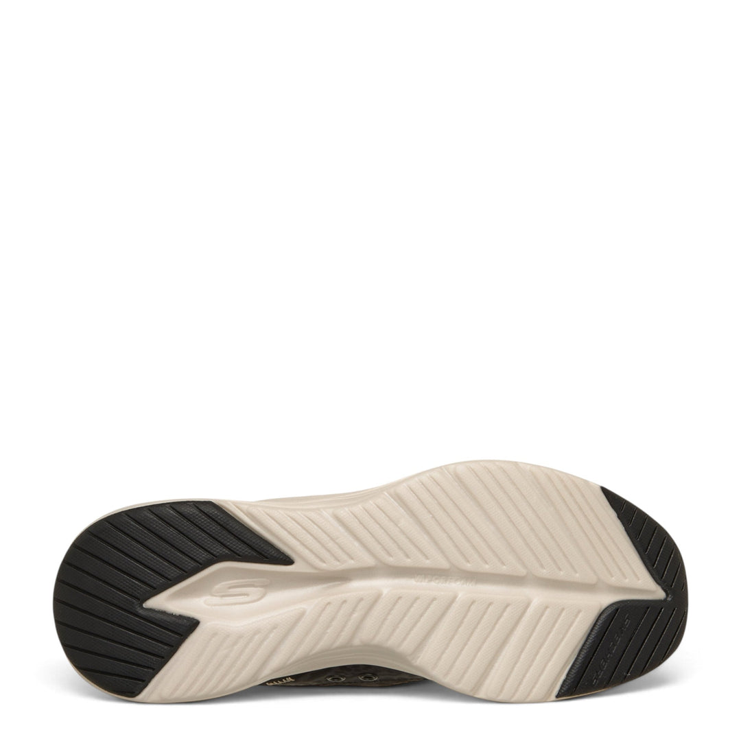 ada-shoes.ro Skechers Contour Foam leopard sneaker showing the durable beige and black patterned rubber outsole