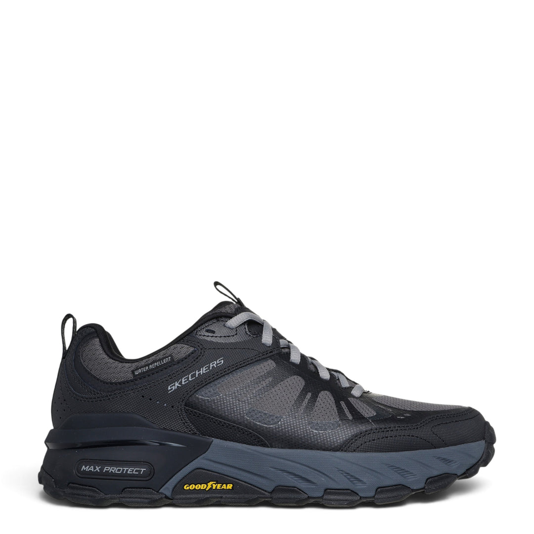 ada-shoes.ro SKECHERS Max Protect Sherwood Ridge black water-repellent outdoor sneakers with Goodyear rubber sole