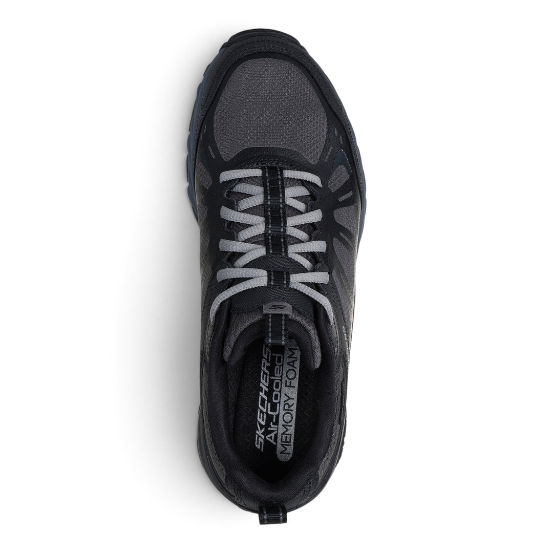 ada-shoes.ro SKECHERS Max Protect Sherwood Ridge black mesh outdoor sneakers with Air-Cooled Memory Foam insoles