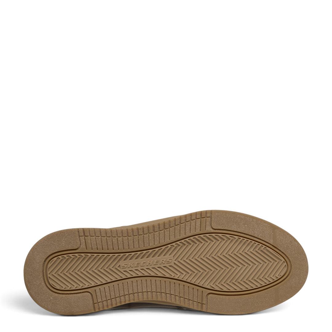 ada-shoes.ro Skechers Palmino Monty brown shoe sole with textured herringbone tread pattern for traction