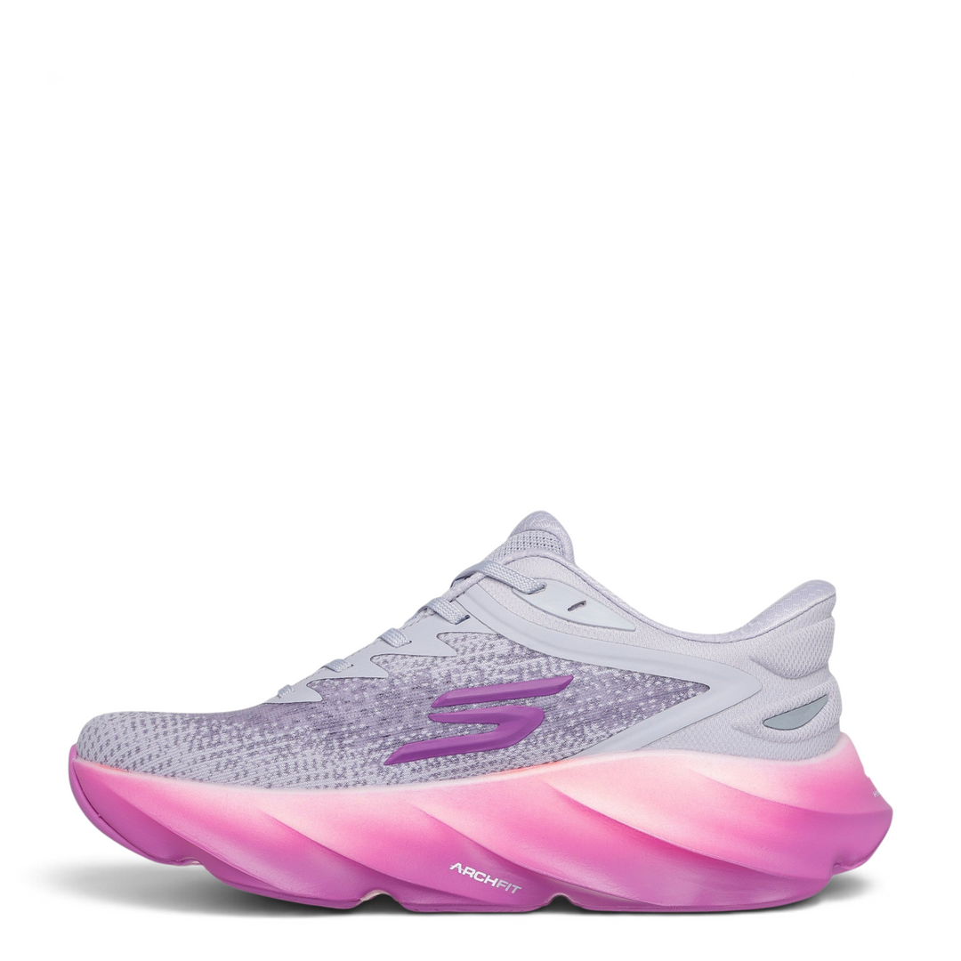 ada-shoes.ro Skechers Skx Aero Burst-Si purple trainers with Arch Fit technology and a vibrant pink sculpted sole