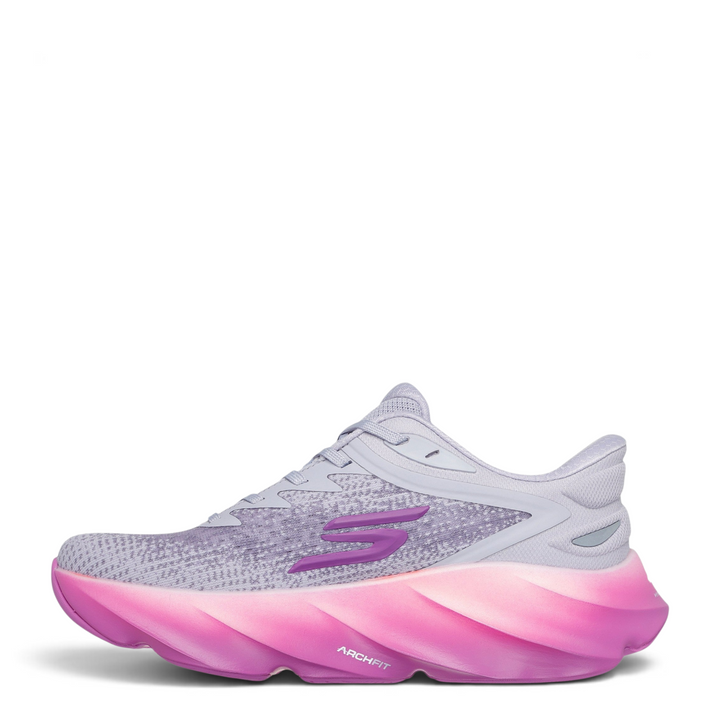 ada-shoes.ro Skechers Skx Aero Burst-Si purple trainers with Arch Fit technology and a vibrant pink sculpted sole
