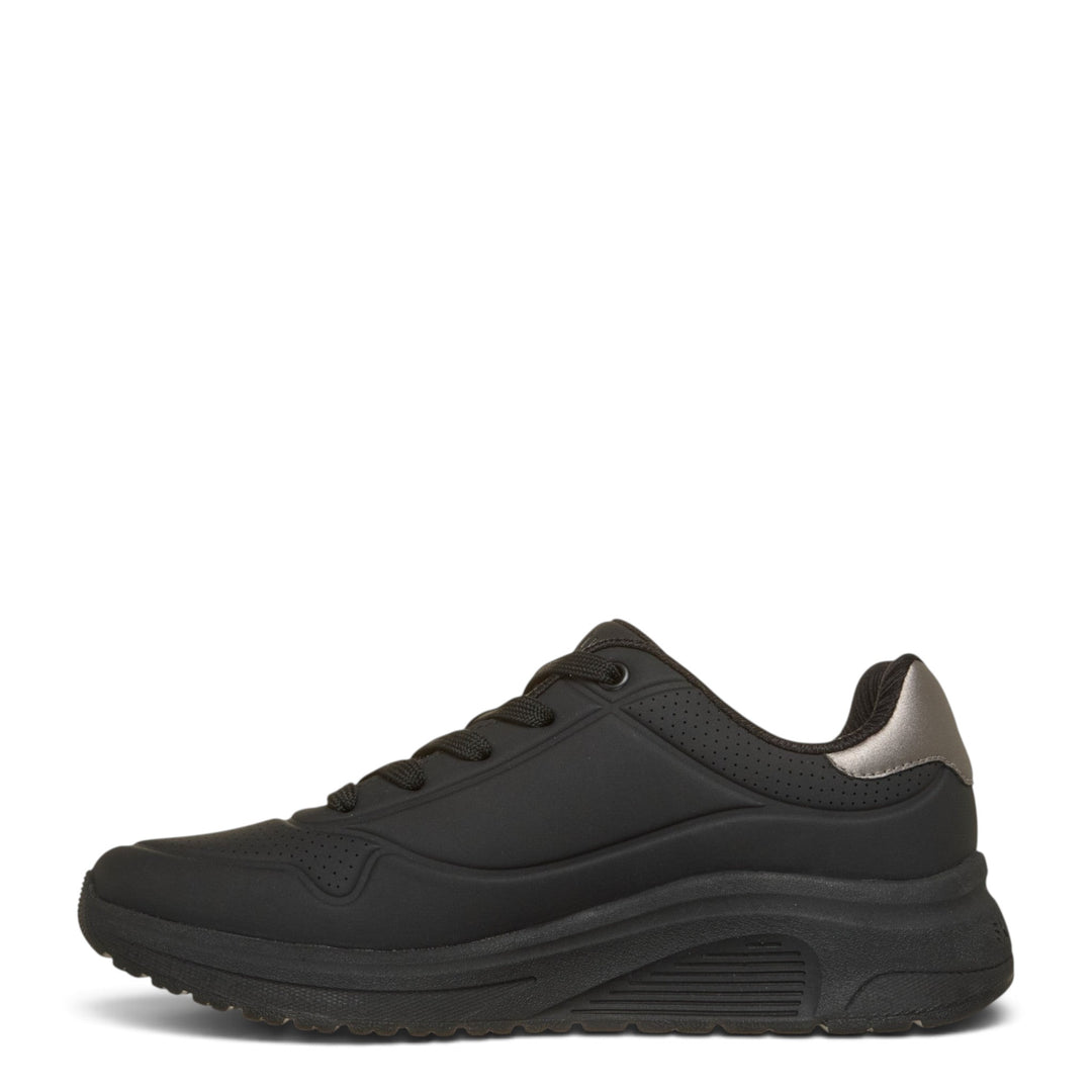 ada-shoes.ro Skechers Uno Lite 2 black sneakers with thick cushioned sole and perforated detailing