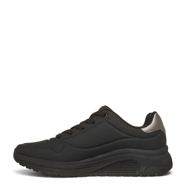 ada-shoes.ro Skechers Uno Lite 2 black sneakers with thick cushioned sole and perforated detailing