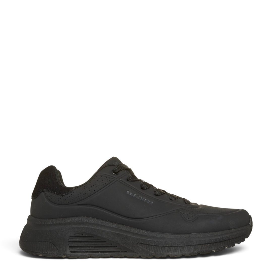 ada-shoes.ro Skechers Uno Lite all-black sneakers with Memory Foam cushioned sole and perforated front detailing