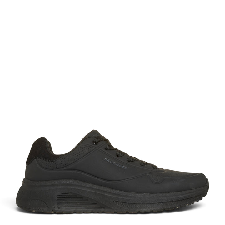 ada-shoes.ro Skechers Uno Lite all-black sneakers with Memory Foam cushioned sole and perforated front detailing