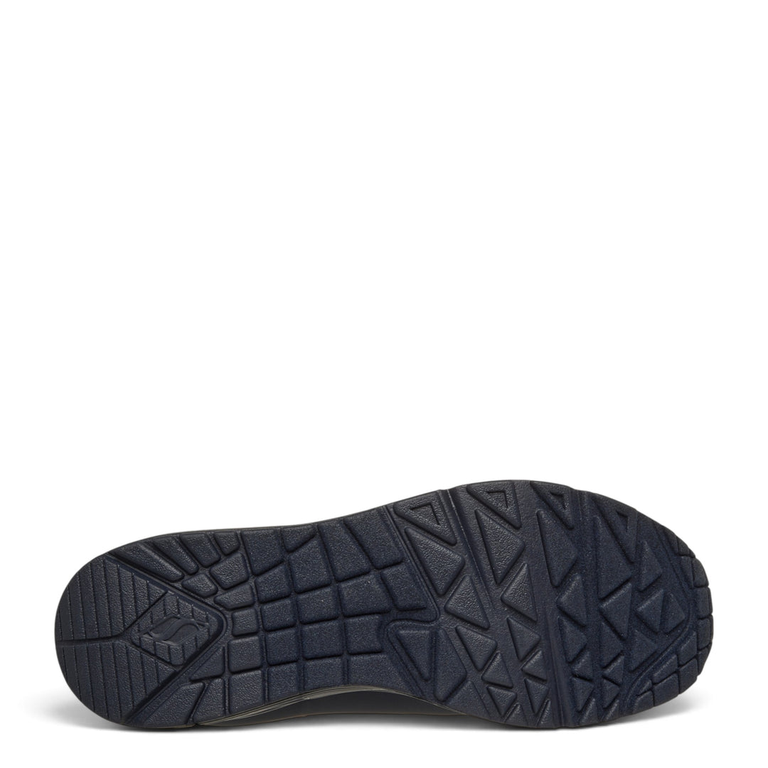 Navy blue rubber outsole of ada-shoes.ro SKECHERS Uno-Stand On Air sneakers with textured grip pattern
